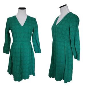 J. Crew Cotton Eyelet Lace Mini Dress Green - 2